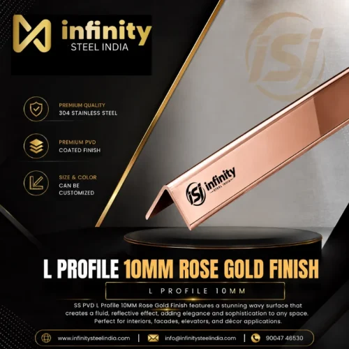 L Profile 10mm Rose Gold Finish