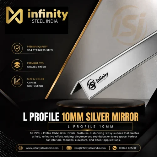 L Profile 10mm Silver Finish
