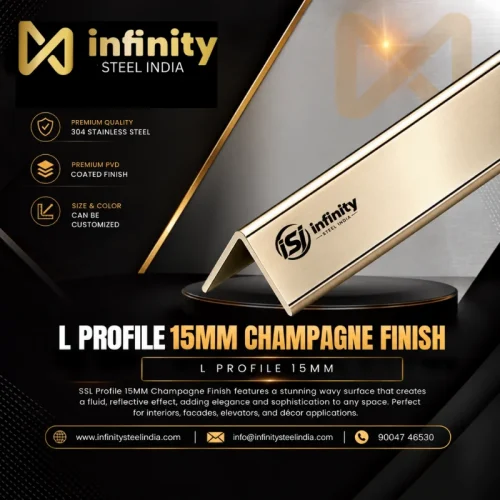 L Profile 15mm Champagne Finish