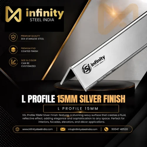 L Profile 15mm Silver Finish