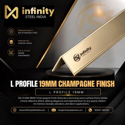 L Profile 19mm Champagne Finish