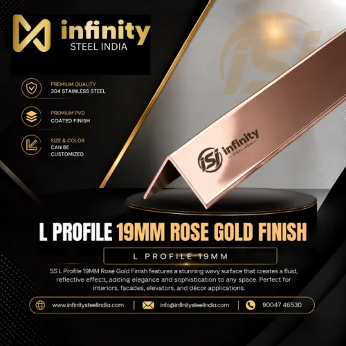 L Profile 19mm Rose Gold Finish