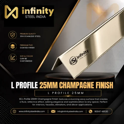 L Profile 25mm Champagne Finish