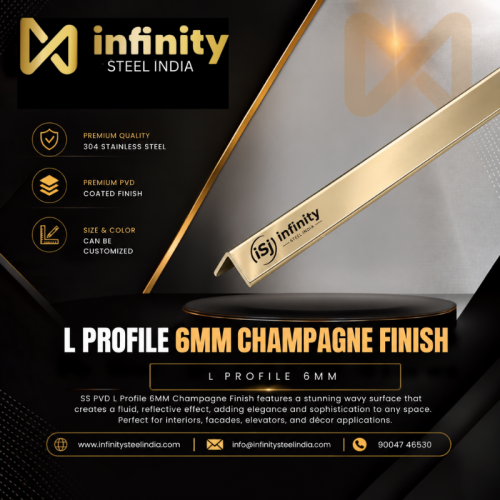 L Profile 6mm Champagne Finish