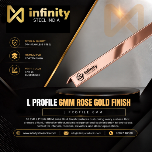 L Profile 6mm Rose Gold Finish