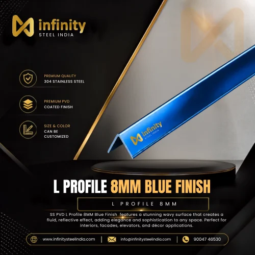 L Profile 8MM blue finish