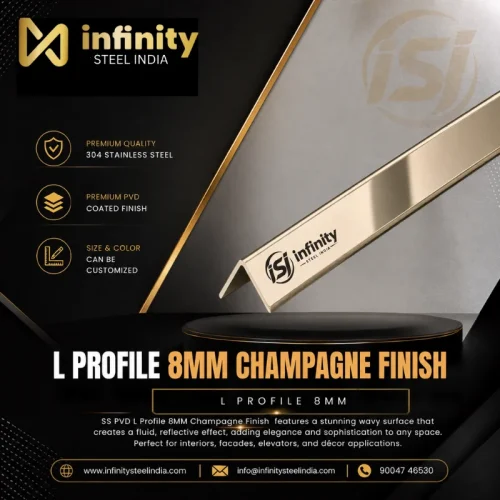 L Profile 8mm Champagne Finish