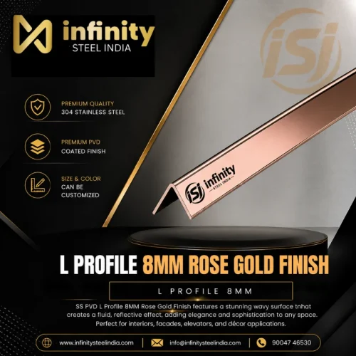 L Profile 8mm Rose Gold Finish
