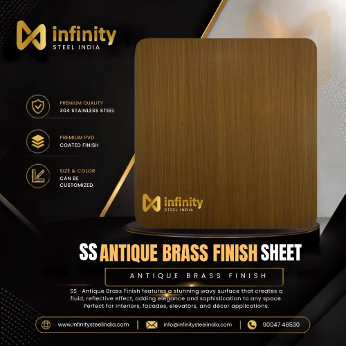 PVD Antique Brass Hairline Finish