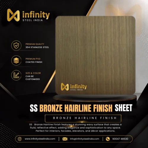 PVD Antique Bronze Hairline Finish