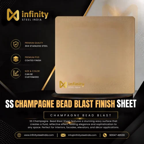 SS Champagne hairline finish sheet
