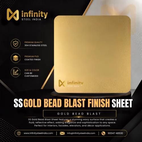 SS Gold Bead Blast Finish