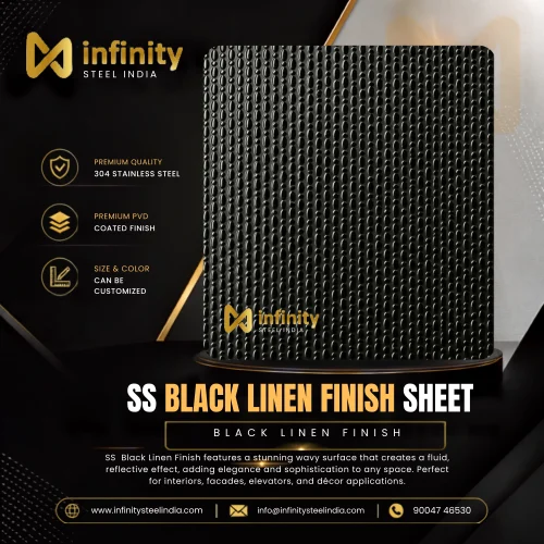 SS bLACK Linen Finish Sheet