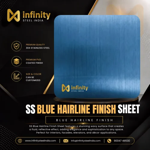 SS blue hairline finish sheet