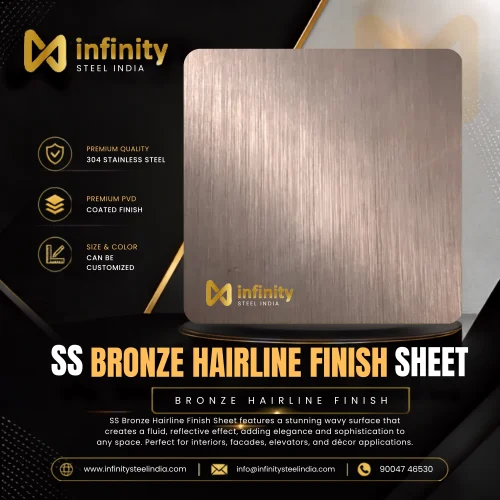 SS bronze hairline finish sheet