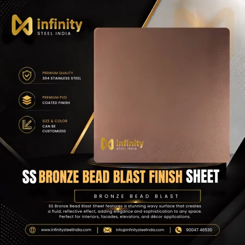 SS bronze hairline finish sheet
