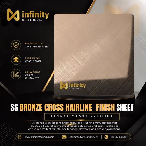 SS bronze hairline finish sheet