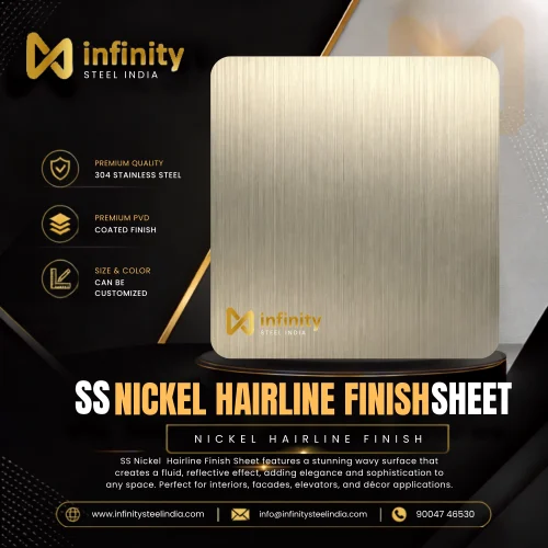 SS nickle hairline finish sheet