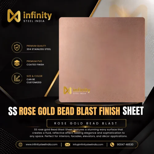 SS rose gold hairline finish sheet