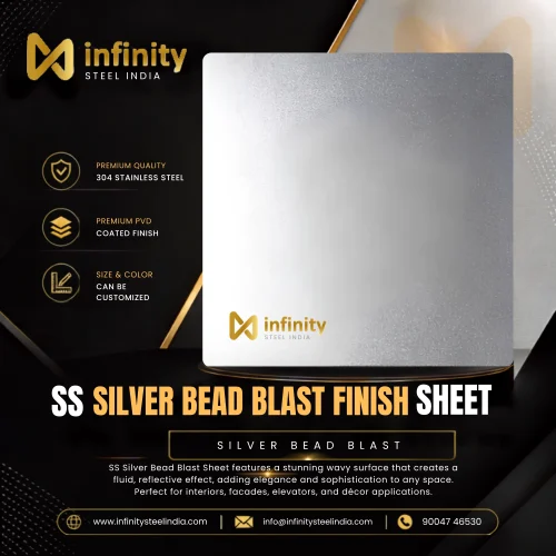 SS silver hairline finish sheet