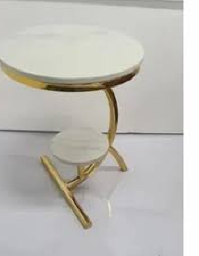 Stainless Steel Gold Coated Side Table