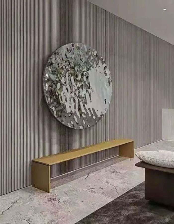 Stainless Steel Gold Coated Wall Art2