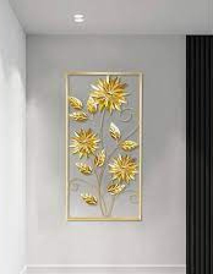 Stainless Steel Gold Coated Wall Art5