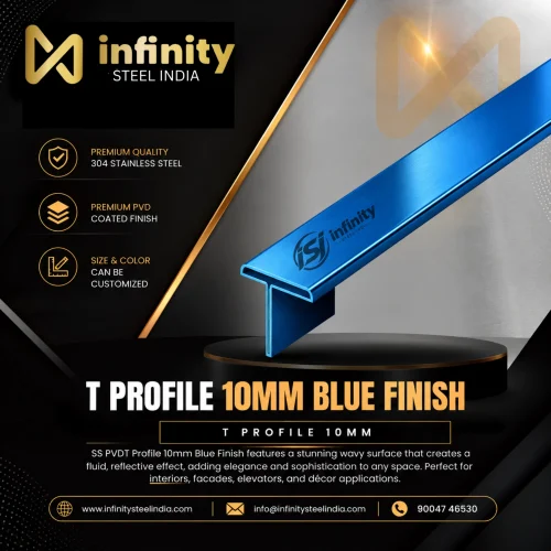 T Profile 10mm Blue Finish