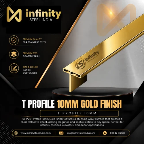 T Profile 10mm Gold Finish (1)
