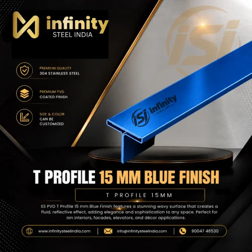 T Profile 15mm Blue Finish