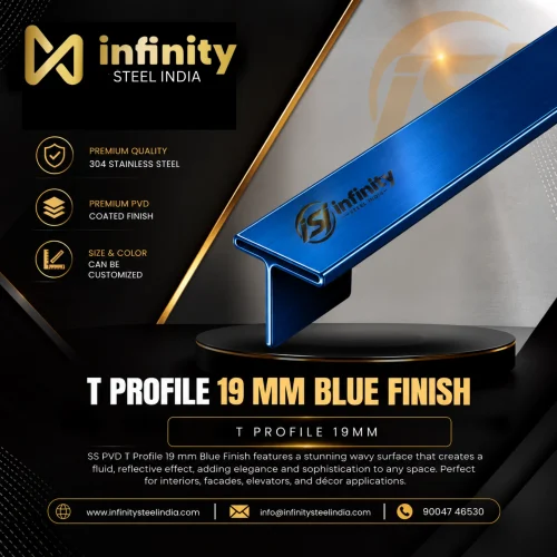T Profile 19mm Blue Finish