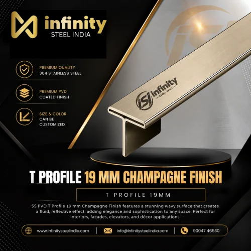 T Profile 19mm Champagne Finish