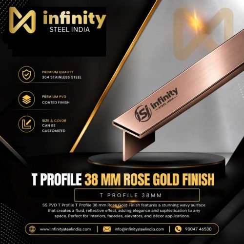T Profile 38mm Rose Gold Mirror