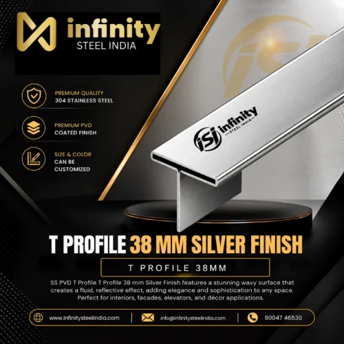 T Profile 38mm Silver Finish