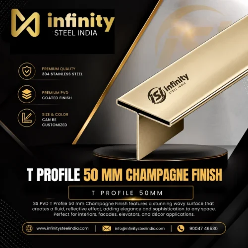 T Profile 50mm Champagne Finish