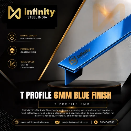T Profile 6mm Blue Finish