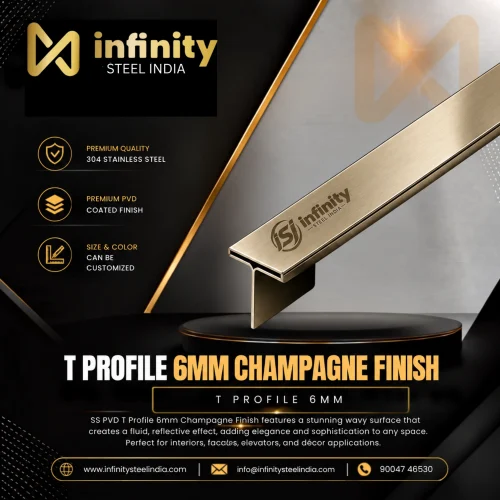 T Profile 6mm Champagne Finish (1)