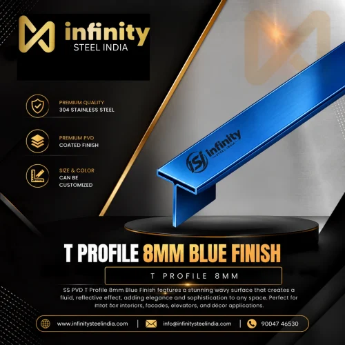 T Profile 8mm Blue Finish