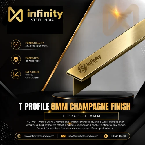 T Profile 8mm Champagne Finish