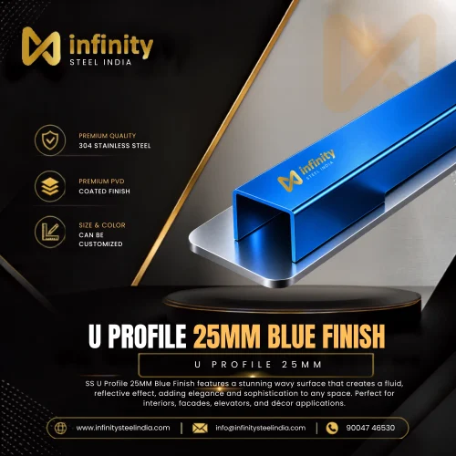 U Profile 25MM Blue Finish