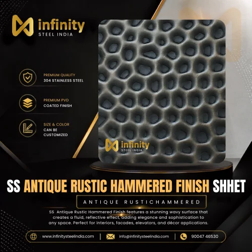 ss Antique Rustic Hammered Finish shhet