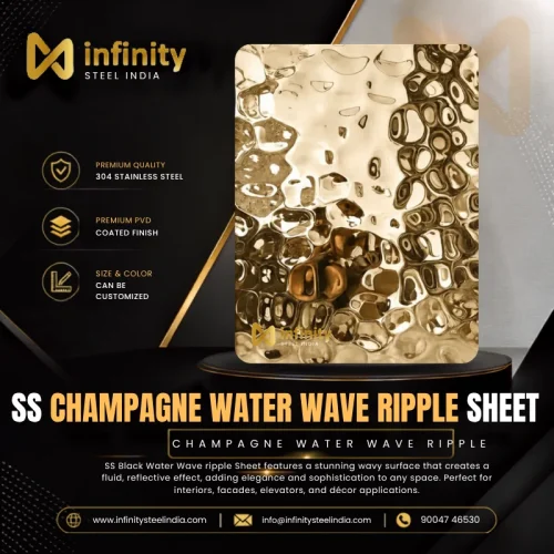 ss Champagne Water Wave ripple Sheet