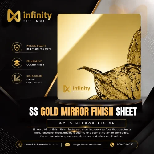 ss Gold Mirror finish Sheet