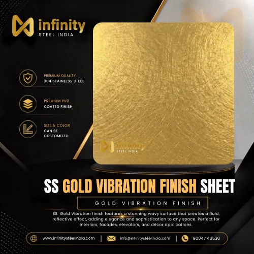 ss Gold Vibration finish Sheet