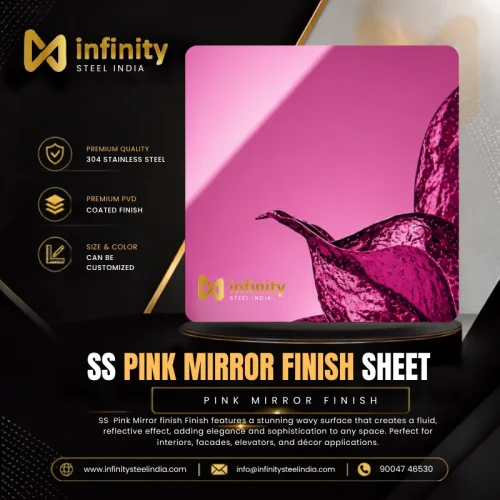ss Pink Mirror finish Sheet