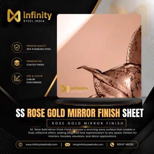 ss Rose Gold Mirror finish Sheet