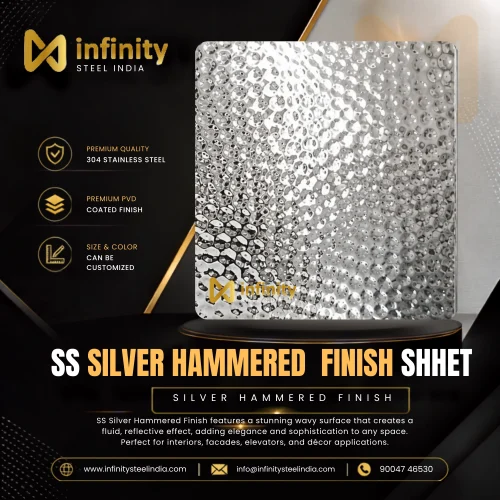 ss Silver Hammered Finish shhet