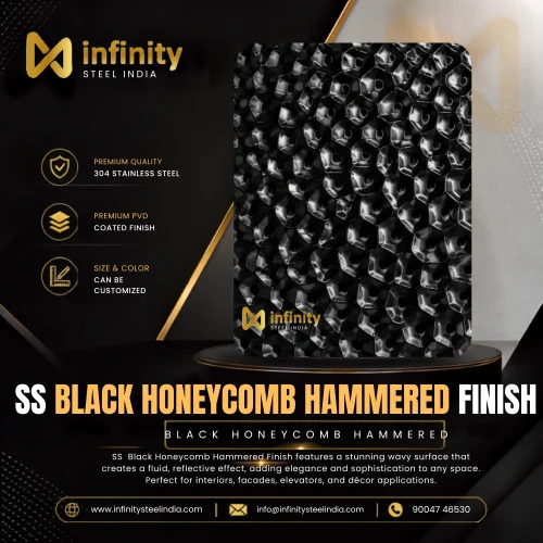 ss black Honeycomb Hammered finish