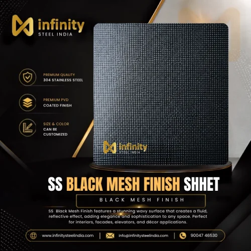 ss black Mesh Finish shhet