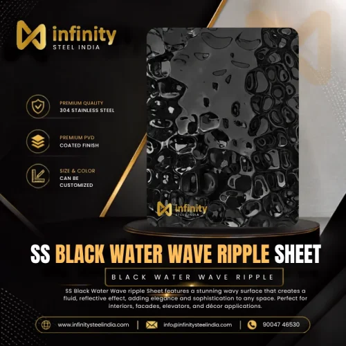 ss black Water Wave ripple Sheet